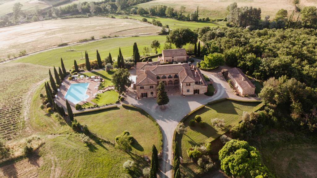 View of Villa Boscarello in for a Tuscany Villa Wedding