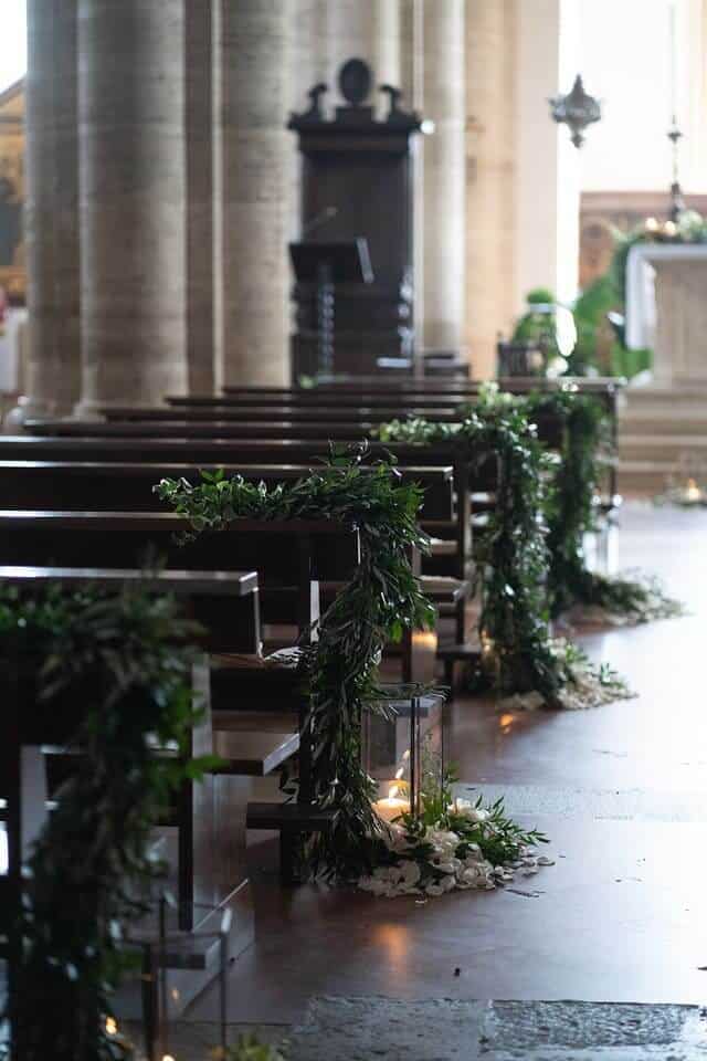 catholic marriage requirements benches inside the church