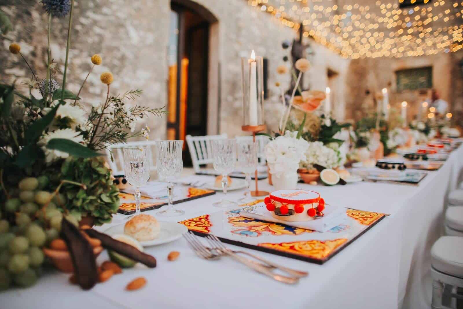 Typical Sicilian decor table for Wedding