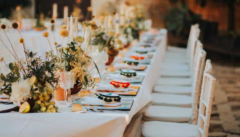 Luxury Lake Como wedding design and styling with elegant table setup, florals, and crystal details.