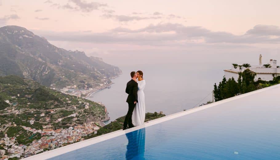 Corilee and Will, enjoying their wedding on the stunning Amalfi Coast.