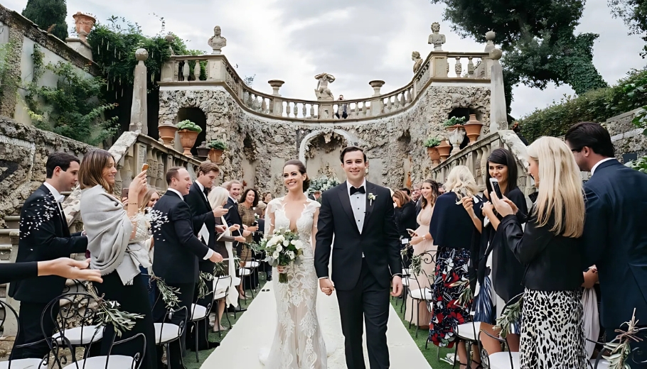 A picturesque wedding ceremony at Italy, showcasing Italian traditions and elegant decor in a romantic setting.